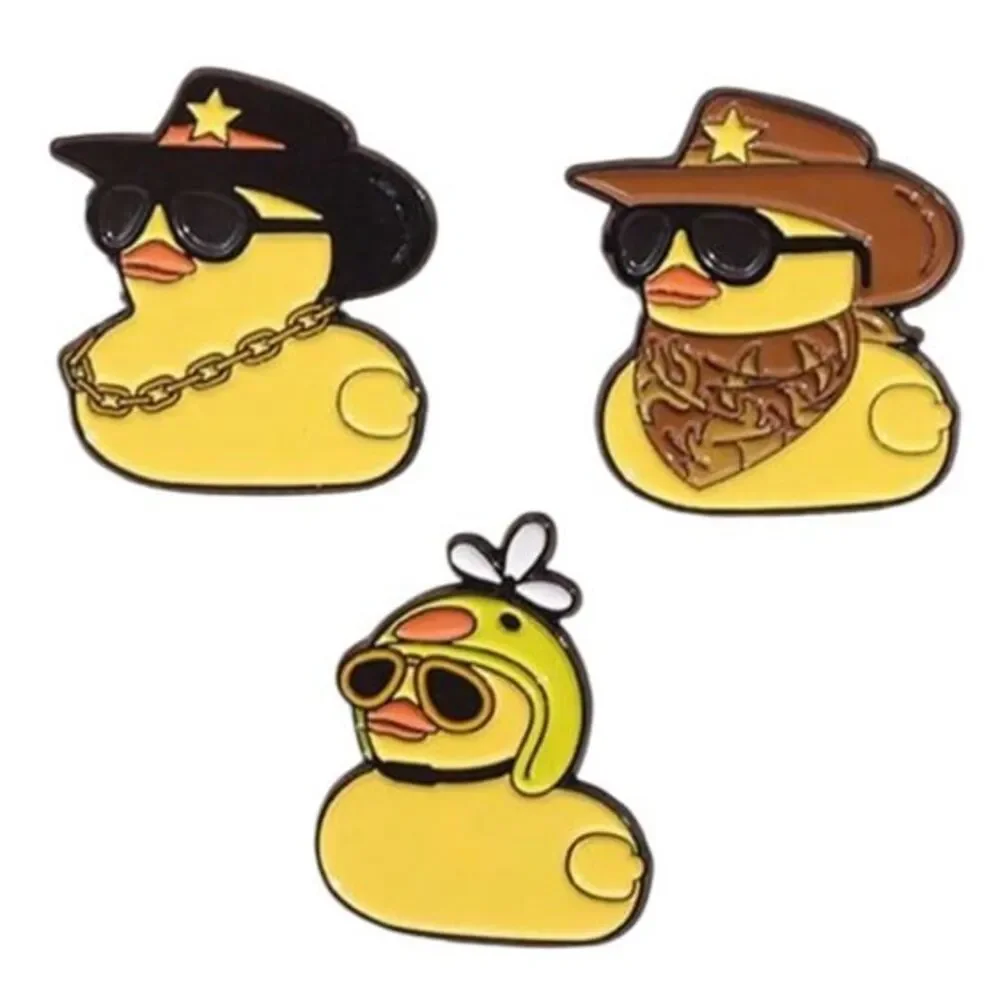 Rubber Duckie Helmet Brooch Enamel Pin